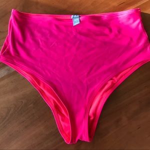 Aerie High Waisted Pink Bikini Bottoms